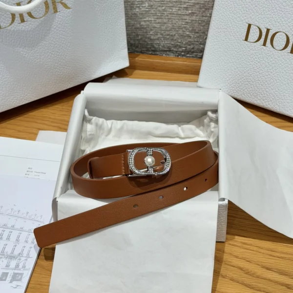 BTDIOR0008-01 Dior 30 Montaigne Jolie Crystal Pearl Calfskin Belt 20mm