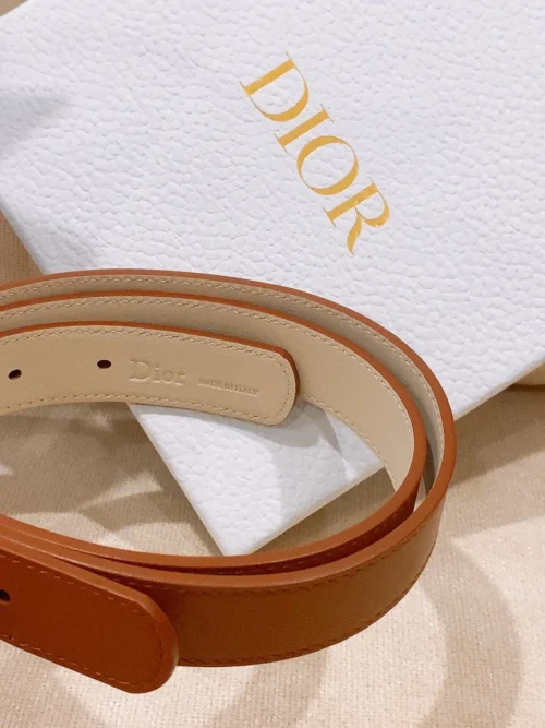 Dior 30 Montaigne Woven-Edge Calfskin Belt 25mm