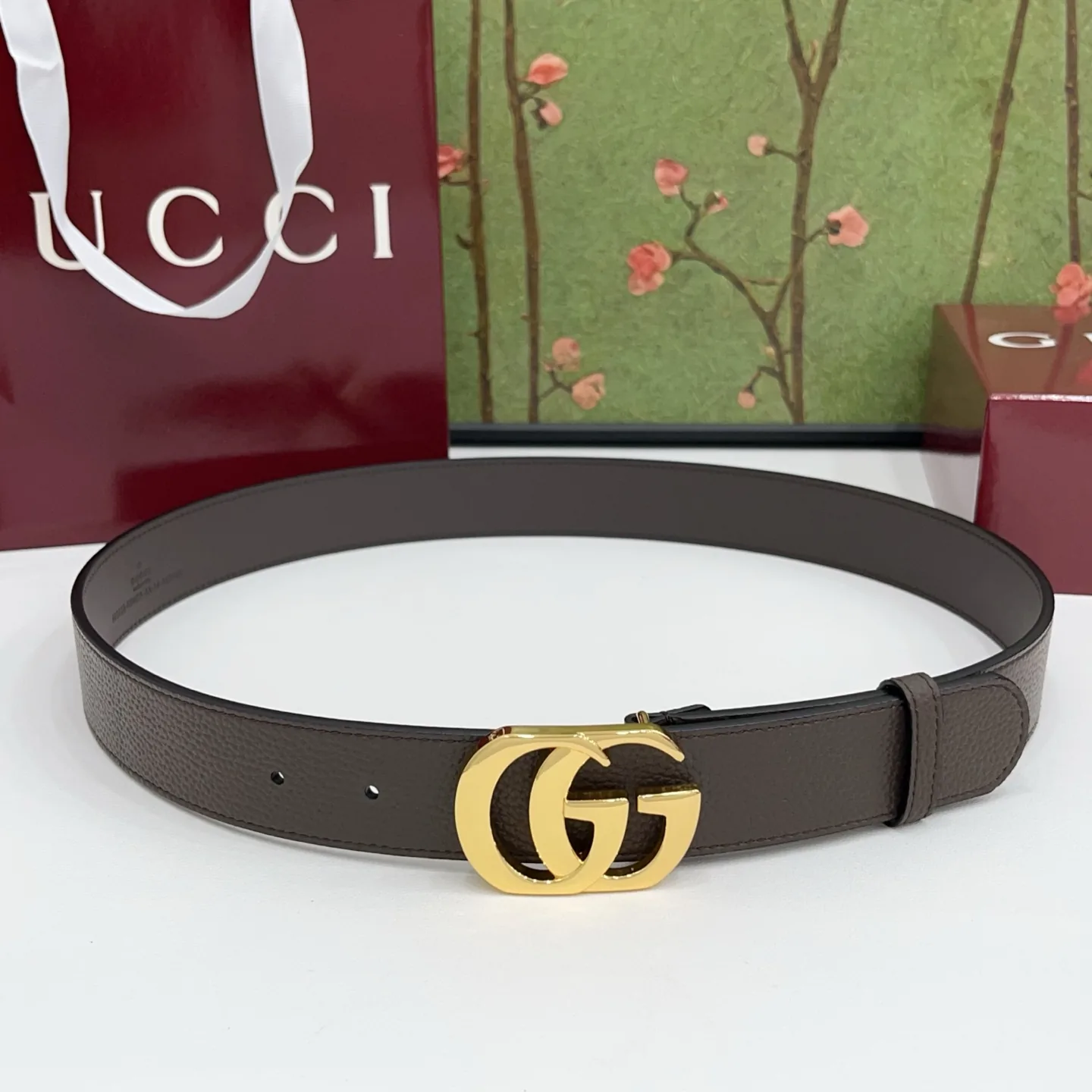 Gucci Double G Leather Belt 35mm
