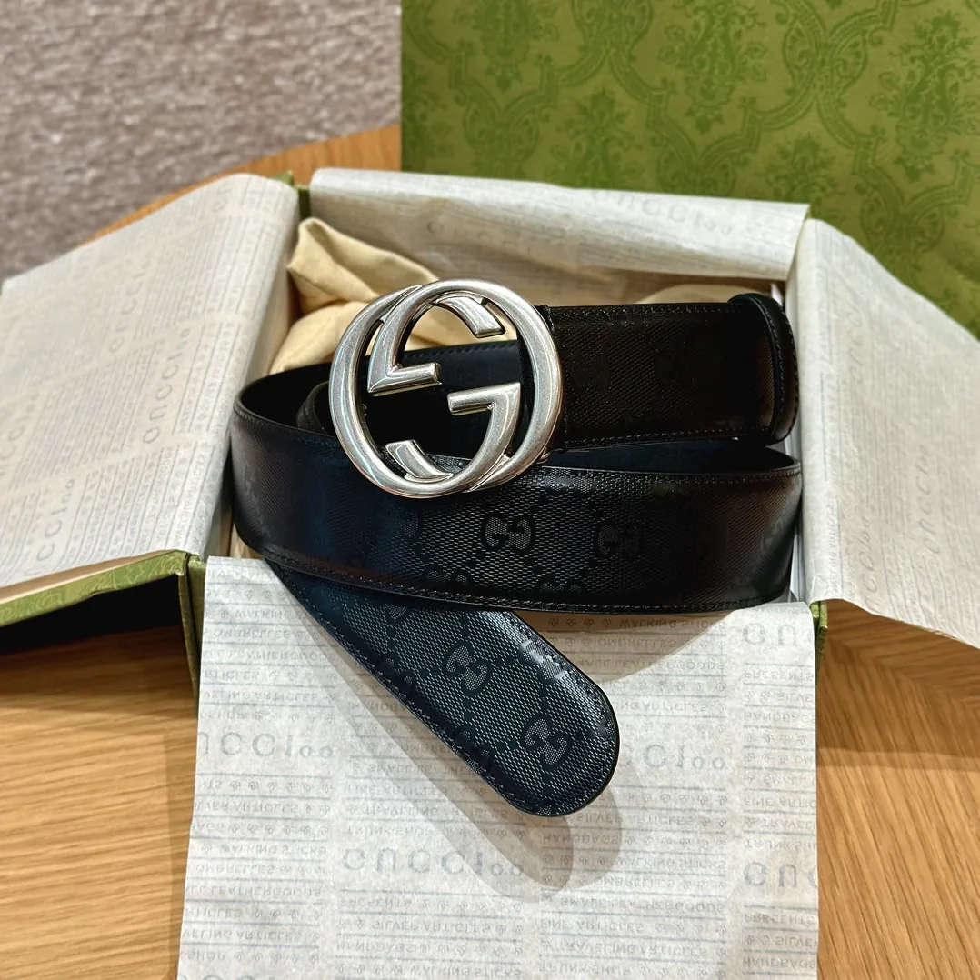Gucci Men's Interlocking G Leather Belt 40mm