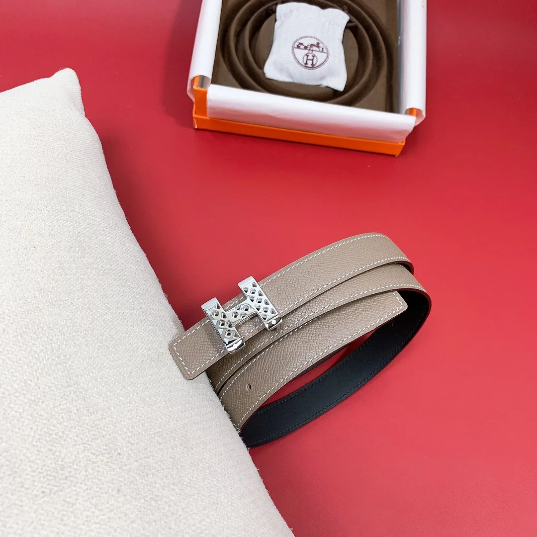 BTHERMES0003-01 Hermes Women's H Buckle Reversible Belt