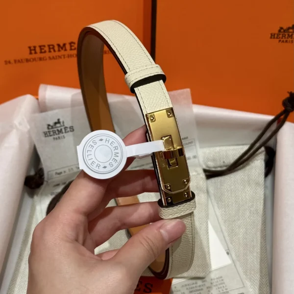 BTHERMES0007-01 Hermes Women's Kelly Buckle Epsom Calfskin Belt
