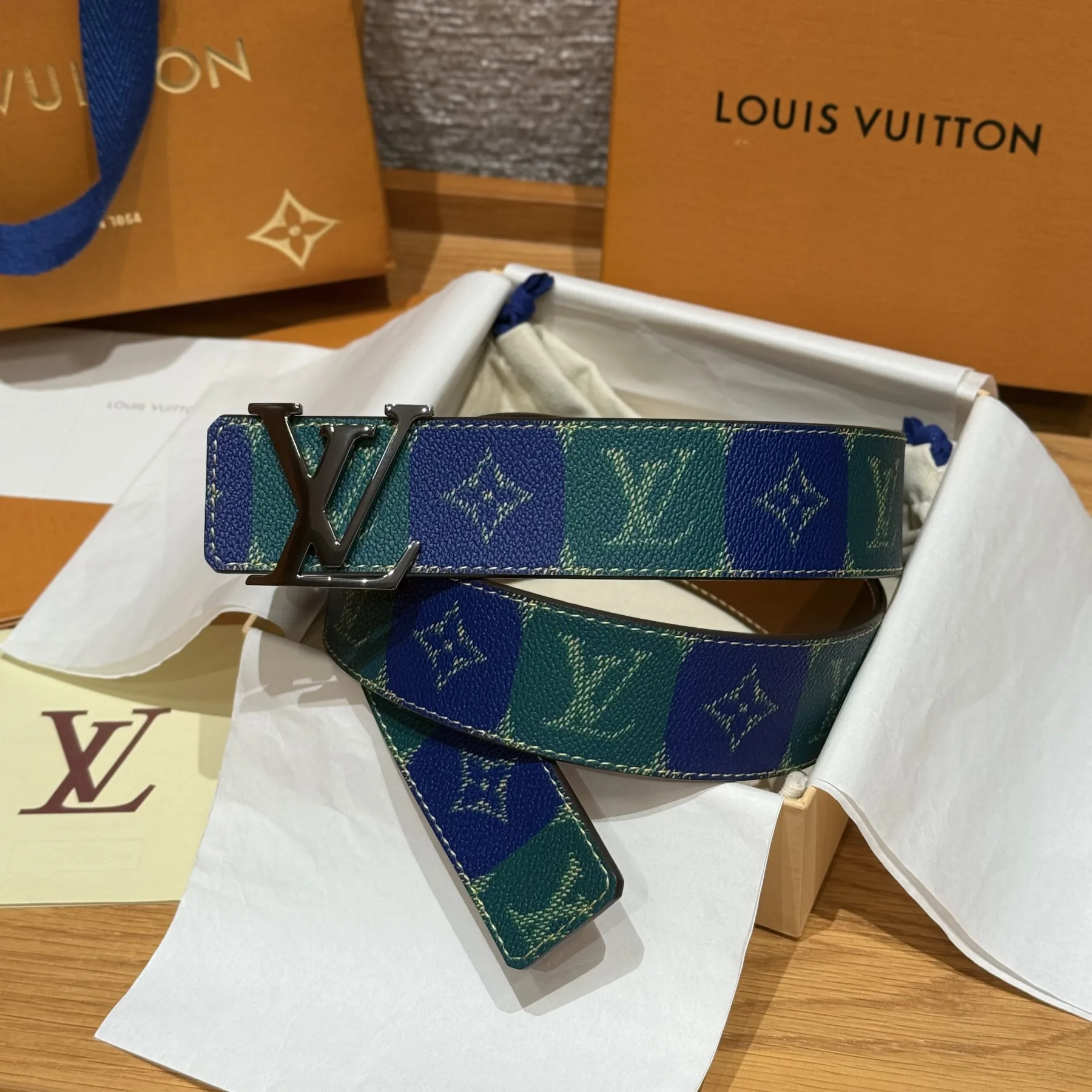 Louis Vuitton Initiales College Monogram Heritage Reversible Belt 40mm