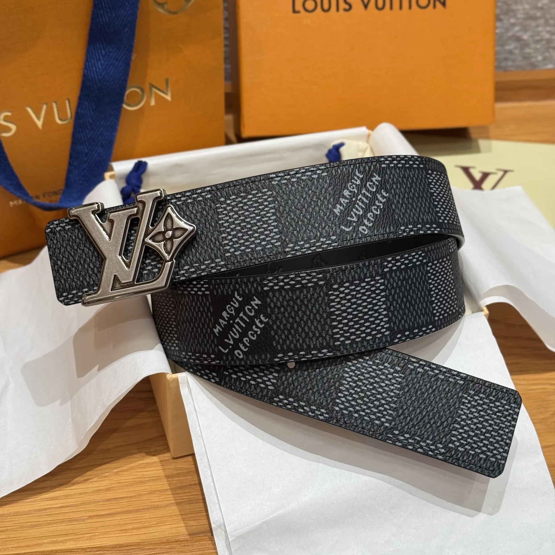 Louis Vuitton Monogram Flower Reversible Canvas Belt