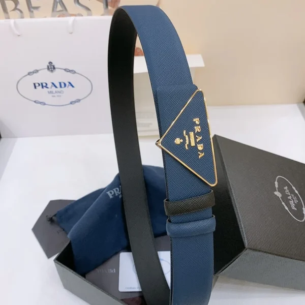 Prada Triangle Logo Belt 35mm