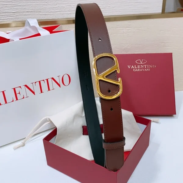 Valentino VLOGO Signature Crystal Smooth Calfskin Belt 30mm