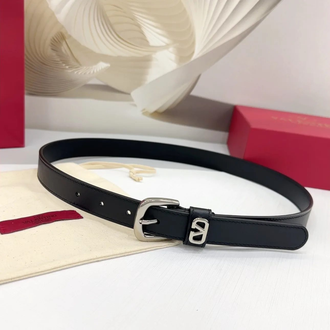 Valentino Reversible Leather Belt 25mm