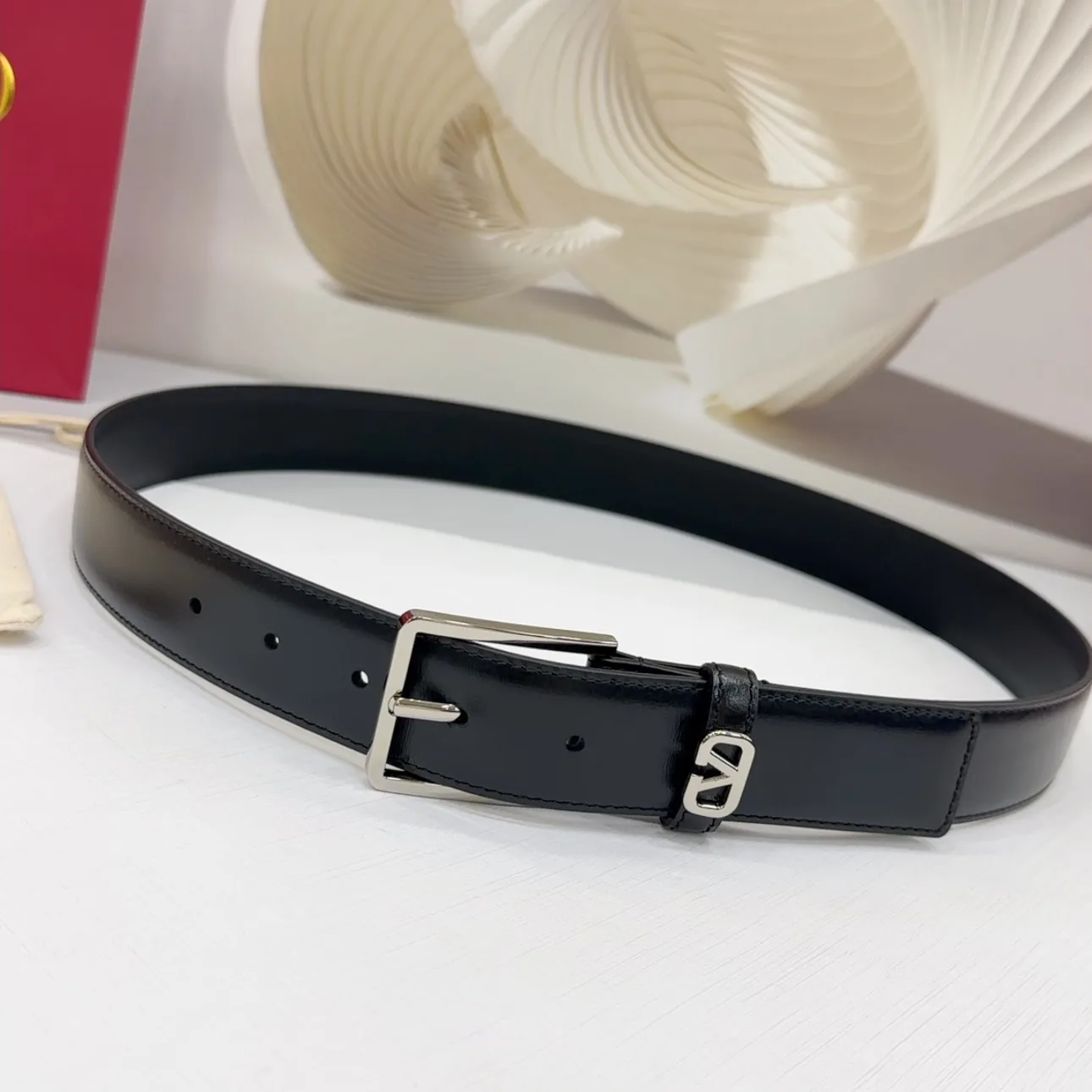 Valentino Reversible Leather Belt 34mm