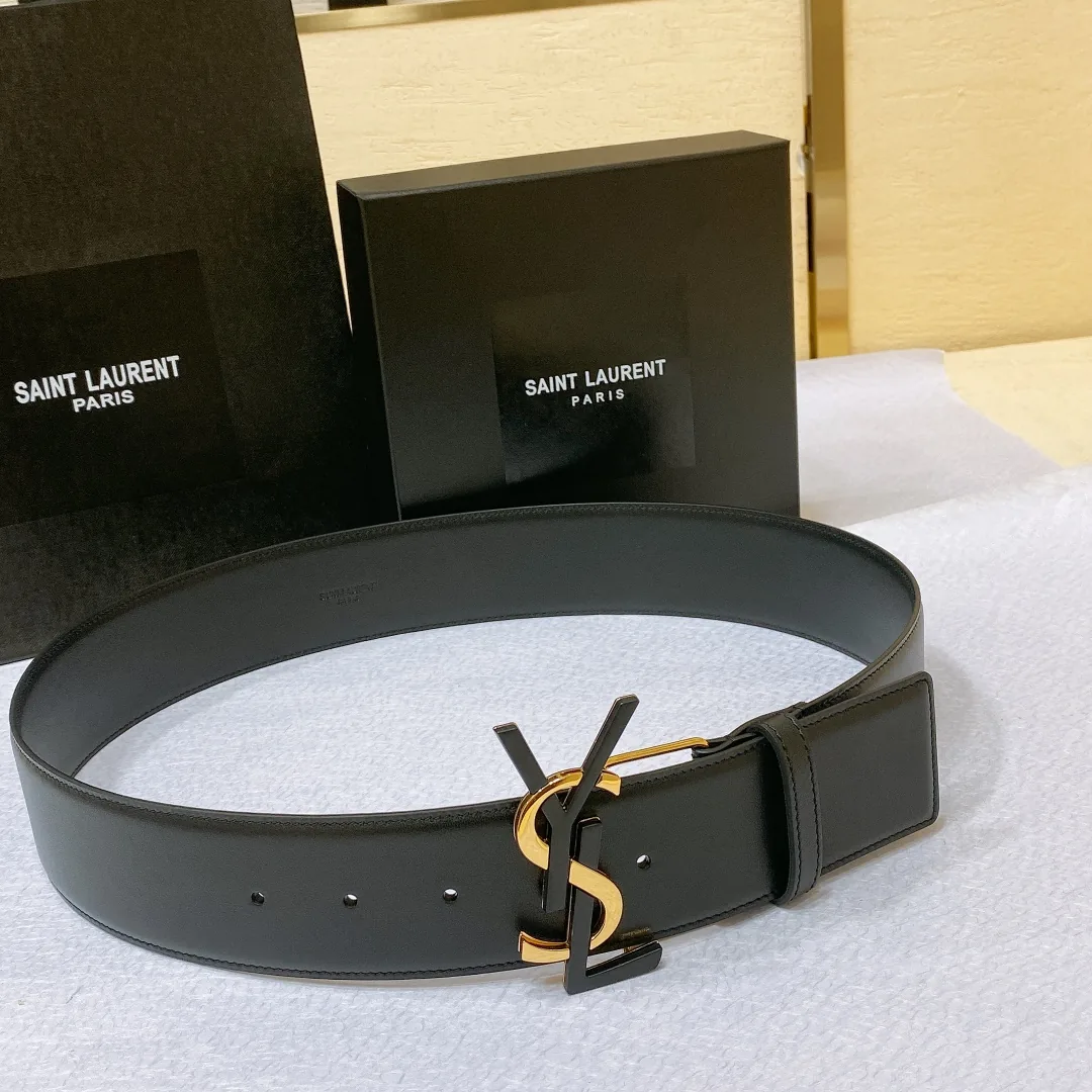 Saint Laurent Paris Logo Buckle Belt