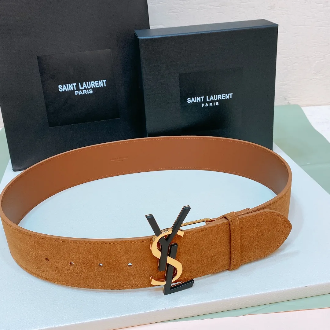 Saint Laurent Paris Logo Buckle Belt