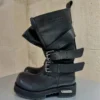 Balenciaga Venom Strappy Biker Boots