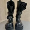 Balenciaga Venom Strappy Biker Boots