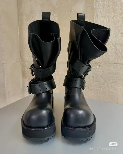 Balenciaga Venom Strappy Biker Boots