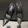 Balenciaga Pointed-Toe Slingback Heeled Sandals