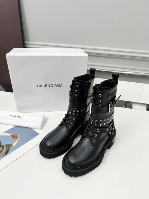 Balenciaga Venom Strappy Biker Boots