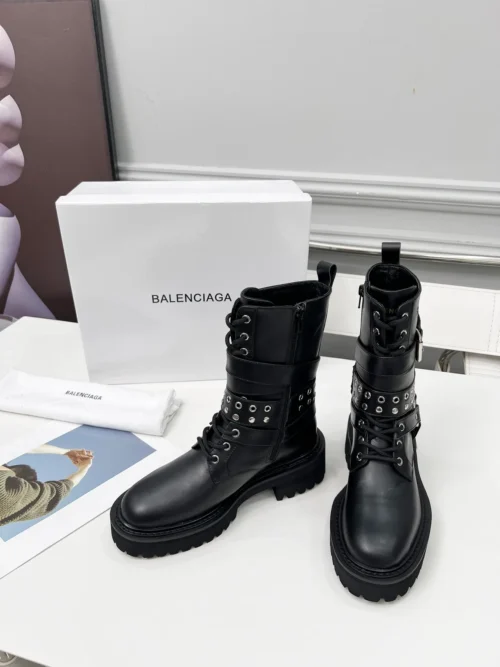 Balenciaga Venom Strappy Biker Boots