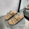Balenciaga Leather Studded Platform Slides
