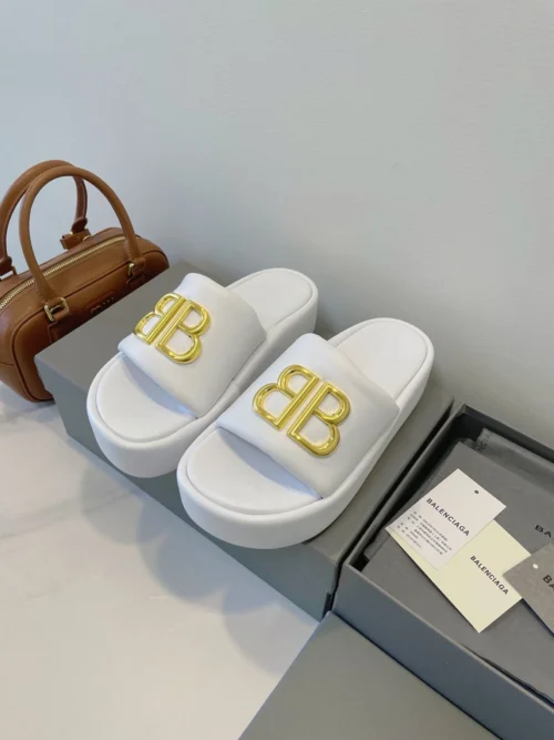 Balenciaga Leather Platform Shoes