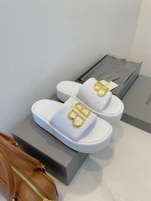 Balenciaga Leather Platform Shoes