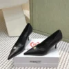 Balenciaga Lambskin Pointed-Toe Heeled Sandals