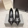 Balenciaga Suede Pointed-Toe Bow-Detail Pumps