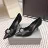 Balenciaga Suede Pointed-Toe Bow-Detail Pumps
