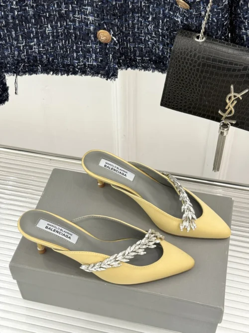 Balenciaga Lambskin Heeled Sandals