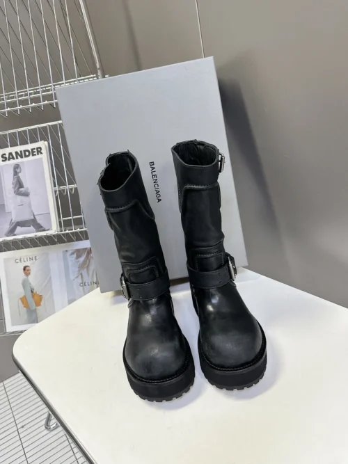 Balenciaga Strappy Knee-High Boots