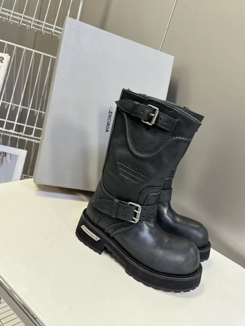 Balenciaga Strappy Knee-High Boots