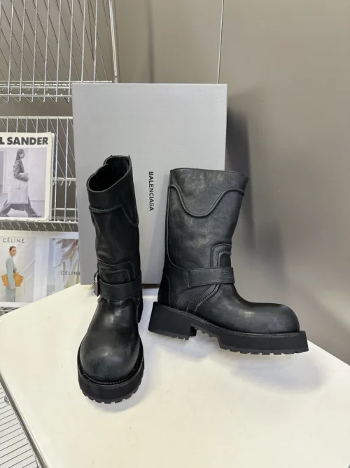 Balenciaga Strappy Knee-High Boots