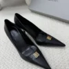 Balenciaga Lambskin Pointed-Toe Pumps