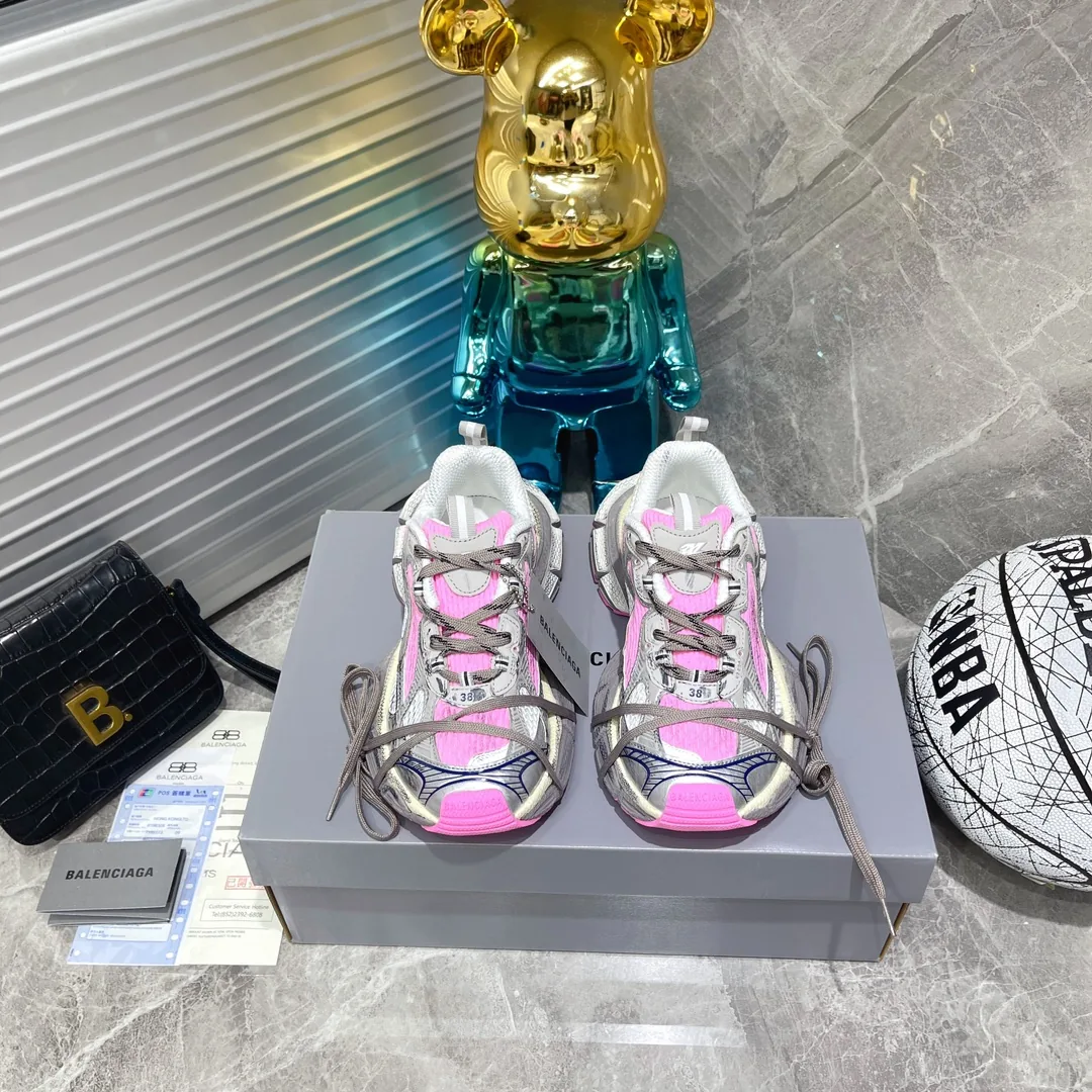 SHBAL0184-01 Balenciaga 3XL Mesh Lace-Up Chunky Sneakers