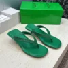 Bottega Veneta Lambskin Square-Toe Slides