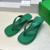 Bottega Veneta Lambskin Square-Toe Slides