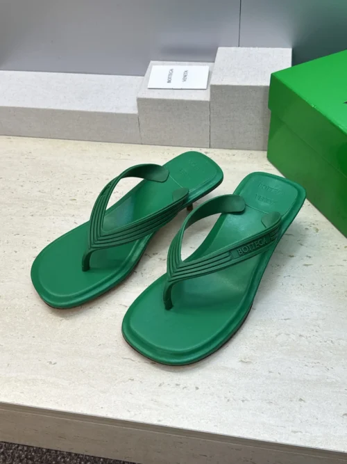 Bottega Veneta Lambskin Square-Toe Slides