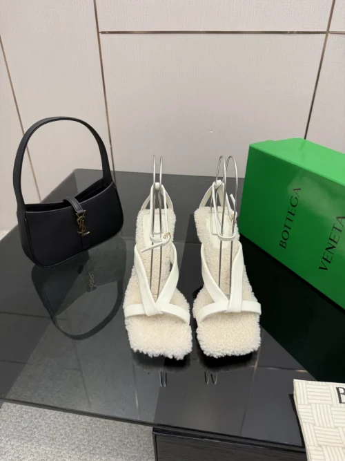 Bottega Veneta Shearling Square-Toe Shoes