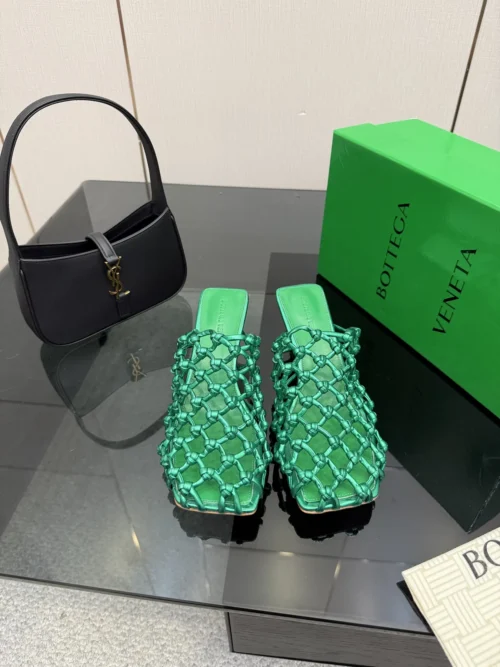 Bottega Veneta Lambskin Square-Toe Shoes