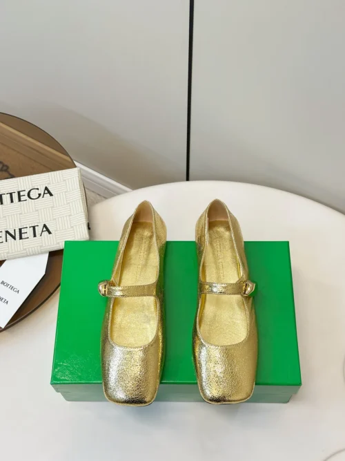 Bottega Veneta Square-Toe Buckle Mary Jane Shoes