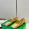 Bottega Veneta Square-Toe Buckle Mary Jane Shoes