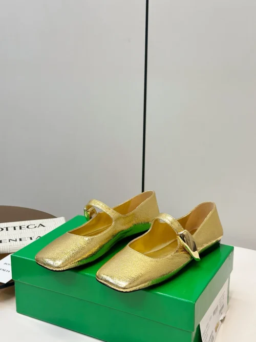 Bottega Veneta Square-Toe Buckle Mary Jane Shoes
