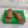 Bottega Veneta Square-Toe Buckle Slides
