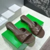 Bottega Veneta Leather Square-Toe Slides