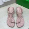 Bottega Veneta Leather Square-Toe Slides