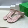 Bottega Veneta Leather Square-Toe Slides