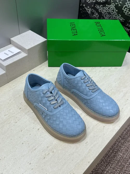 Bottega Veneta Lambskin Lace-Up Sneakers