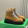 Bottega Veneta Suede Platform Lace-Up Ankle Boots