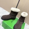 Bottega Veneta Shearling Buckle Riding Boots