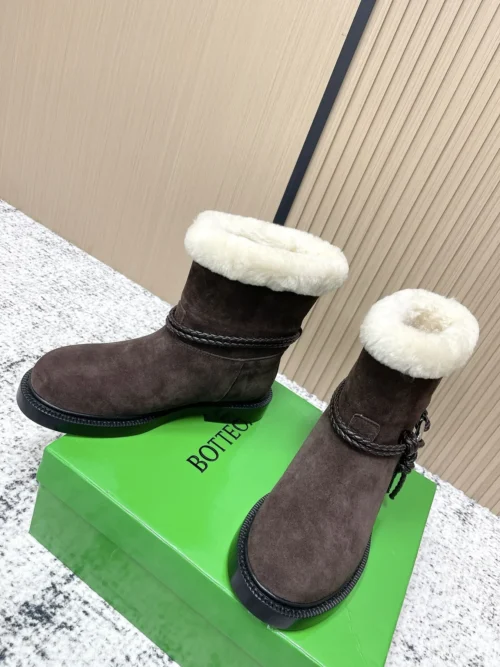 Bottega Veneta Shearling Buckle Riding Boots