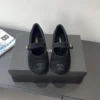 Chanel Shearling Square-Toe Flats