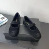 Chanel Shearling Square-Toe Flats